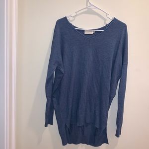 High- Low blue sweater